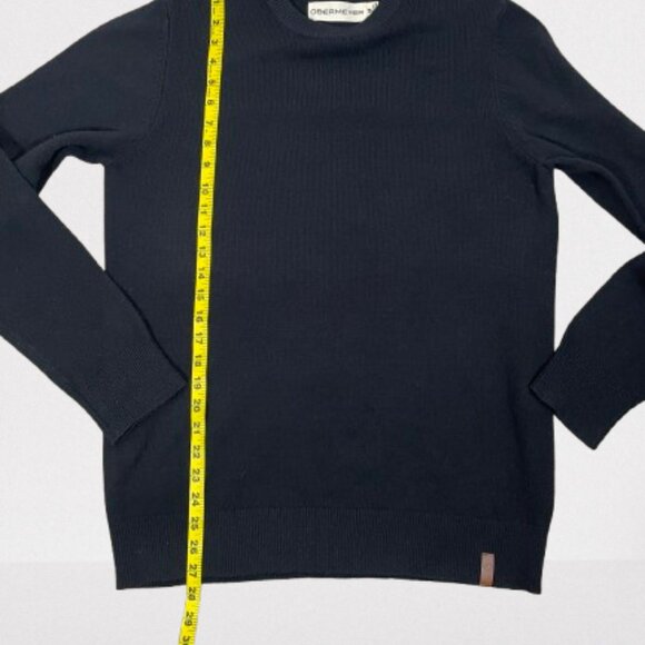 Obermeyer Men's Reggie Crewneck 100% Wool Sweater Size M Black - Picture 10 of 12